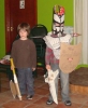 Fearsome Rathlin Warriors (Zack and Pablo) win the junior fancy dress prize. Photo: PMcC